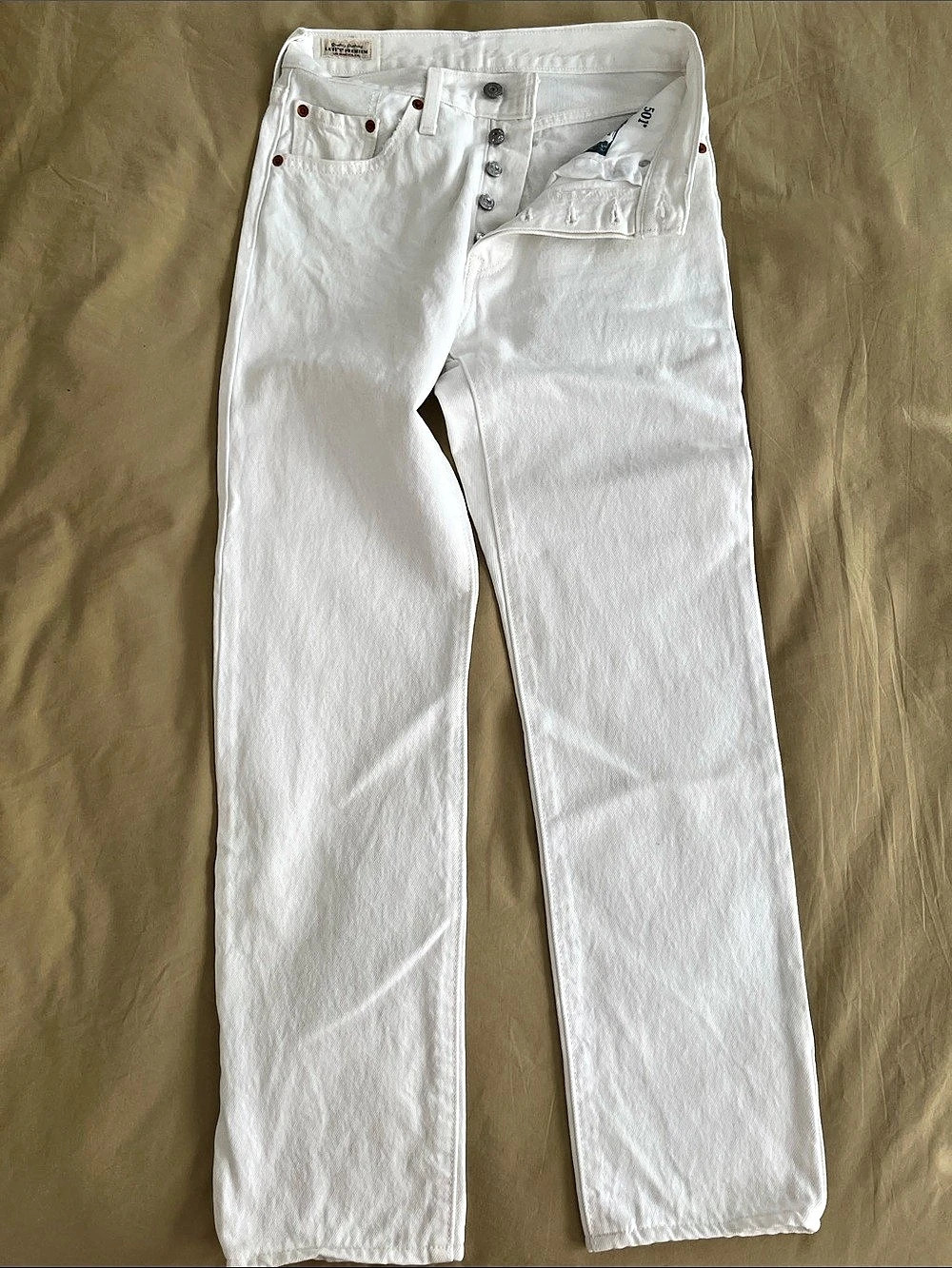 Levi's 501 Original Fit Jeans Women's Straight Leg White